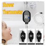 Thermomètre de douche d&rsquo;eau domestique à affichage LED, débit auto-alimenté, surveillance de l&rsquo;eau, soins pour bébé, compteur intelligent d&rsquo;énergie