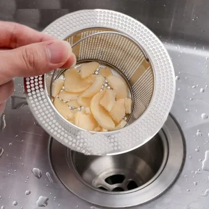 Filtre d&rsquo;évier de cuisine en acier inoxydable, panier en maille d&rsquo;égout, crépine de trou de vidange