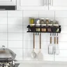 Étagère murale cuisine métallique noire mat cœurs… – vue 4