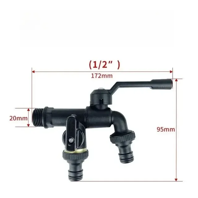 Robinet Laiton Noir Extérieur Antigel Anticorrosion… – vue 5