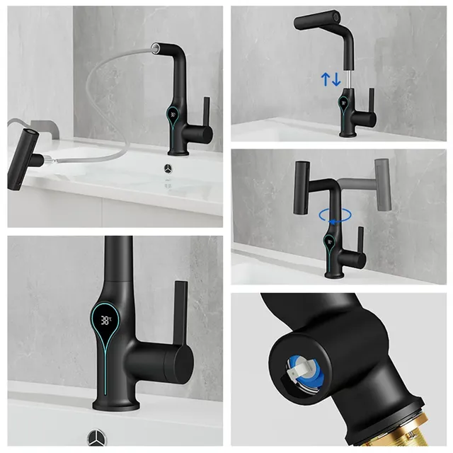 Robinet de lavabo cascade multifonctionnel mitigeur à 4… – vue 6