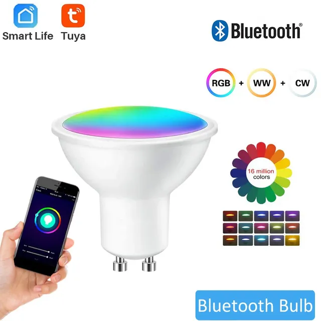 Ampoule intelligente GU10 Wifi Tuya 9W RVB CW 2700K…