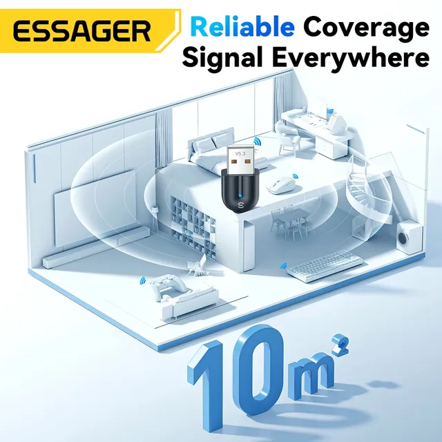 Essager USB Bluetooth 5.3 adaptateur Aux récepteur Audio… – vue 6