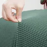 Housse chaise dossier creux incurvé jacquard polyester… – vue 5