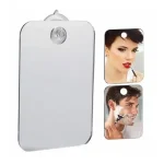 Miroir de douche en acrylique avec aspiration murale, 1 pièce, pour hommes, rasage, femmes, maquillage, accessoires de salle de bains portables de voyage