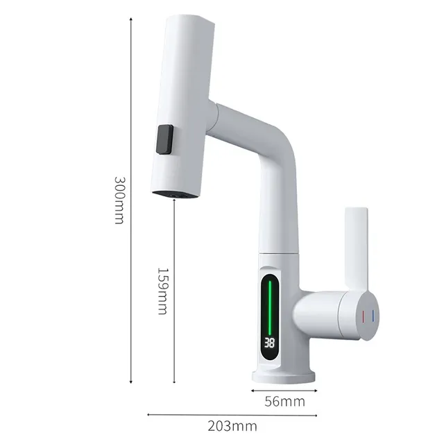 Robinet de lavabo cascade – vue 3