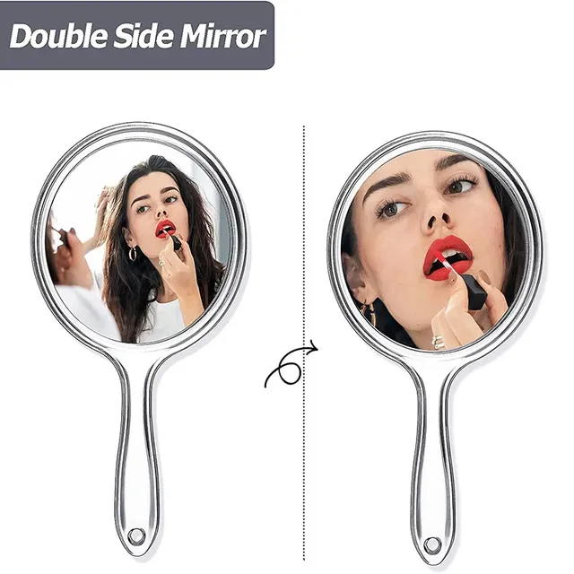 Miroir de maquillage grossissant double face avec poignée – vue 2
