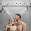 Pommeau de douche double pour couples : pomme de douche double haute pression pour deux personnes – Système de deux pomme de douche réglable