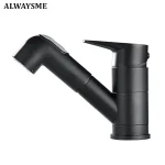 ALWAYSME robinet extractible avec tube de 60 cm pour camping-cars, yacht marin de bateau