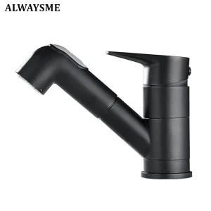 ALWAYSME robinet extractible avec tube de 60 cm pour camping-cars, yacht marin de bateau