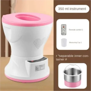 Fumigateur siège vapeur infrarouge lointain féminin ergonomique portable compact ABS 350ml télécommande minuterie sécurité antibrulure