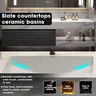 Meuble vasque suspendu contemporain armoire miroir… – vue 4