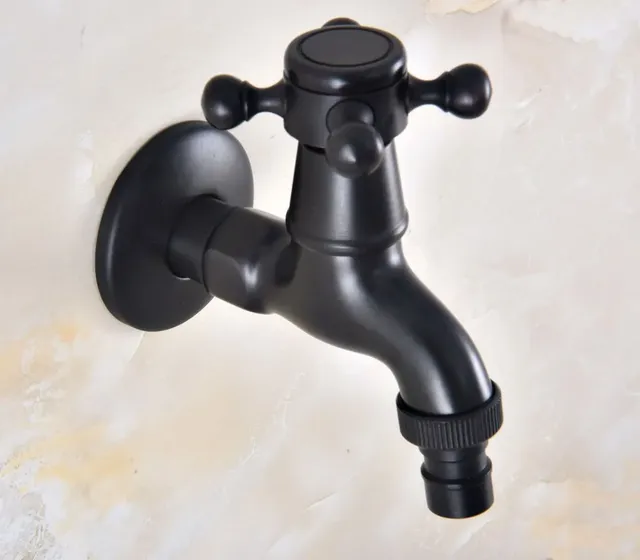 Robinet de jardin extérieur en laiton noir – vue 7