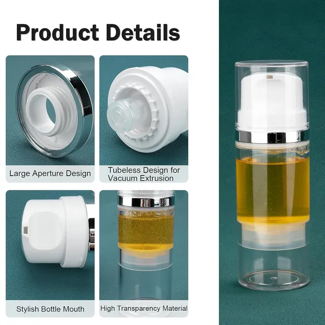Paquet de 3 bouteilles à pompe sans air 3.4oz/1.7oz… – vue 4