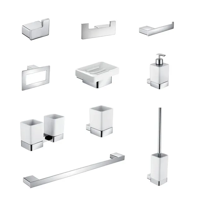 Ensembles d'accessoires de salle de bains en aluminium
