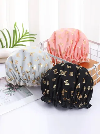 Bonnet douche imperméable doublure EVA satinée brillante imprimé…