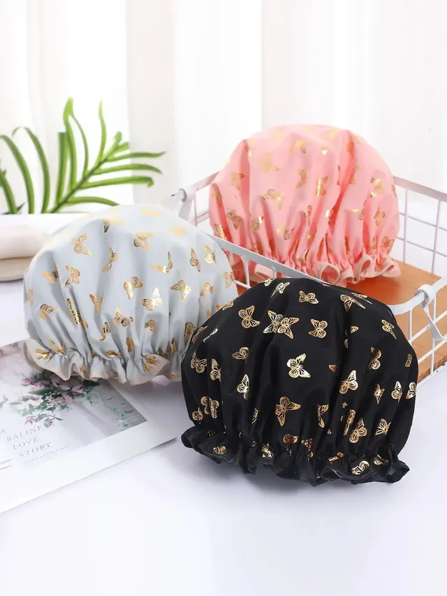 Bonnet douche imperméable doublure EVA satinée brillante…