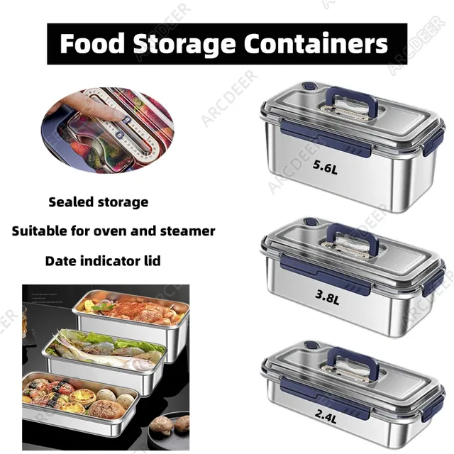 Organisateurs d'aliments de cuisine 2.4/3.8/5.6L avec…