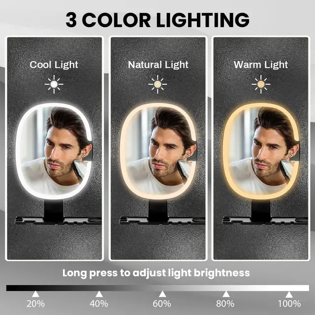 Miroir antibuée LED mural rechargeable batterie 1000mAh… – vue 3