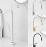 Robinet de baignoire sur pied en laiton doré – vue 2