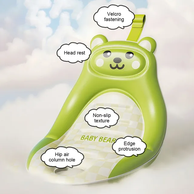Baignoire gonflable bébé nourrisson vert anis motif ours… – vue 5