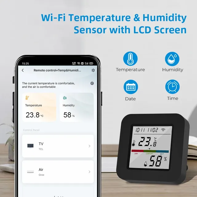 Tuya Smart-Télécommande IR universelle avec capteur de… – vue 4