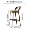 Tabouret de Bar en bois avec dossier – vue 5