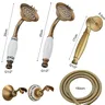 Douchette laiton antique tête céramique blanche motif… – vue 6