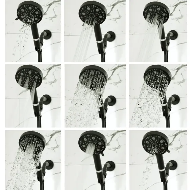 Pommeau douche manuel double tete ronde multijets dix… – vue 3