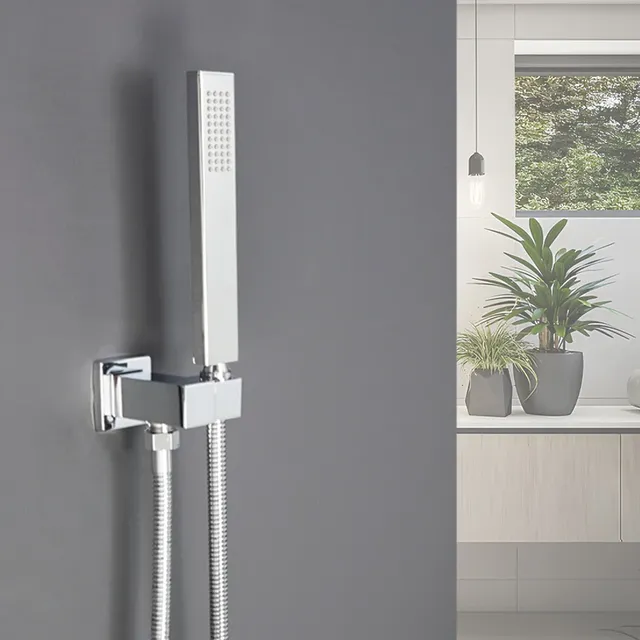 Pommeau de douche en laiton chromé – vue 4