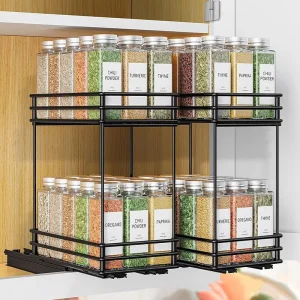 Étagère marketà épices à 2 niveaux T1 pour planche Chi intérieure, étagère de rangement pour armoire, supports à épices RapDuty, évaluation de cuisine