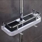 Support de rangement pour salle de bain et douche, organisateur sans perçage, tige de levage, support de pomme de douche, Gel douche, plateau de shampoing, étagères à poteaux