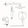 Ensemble de robinets de douche en or Rose brossé – vue 3