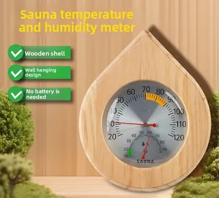 Thermomètre et hygromètre de Sauna en bois