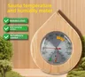Thermomètre et hygromètre de Sauna en bois – vue 1