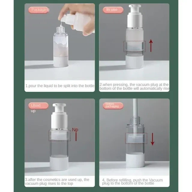 Bouteille à pompe transparente pour crème cosmétique… – vue 4
