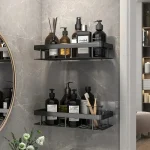 HOShelf-Étagère Murale de Douche, Rangement de Maquillage, Shampooing T1, Accessoires sans Perceuse