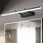 Miroir avant lumière LED salle de bain salle de maquillage miroir armoire lumière perforé étanche brouillard extensible miroir lumière