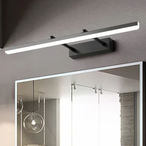 Miroir avant lumière LED salle de bain salle de maquillage miroir armoire lumière perforé étanche brouillard extensible miroir lumière