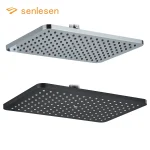 Senlesen-Pommeau de douche pluie à grand débit, plastique ABS, pulvérisation unique, monté au mur ou au plafond, accessoires de douche