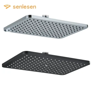 Senlesen-Pommeau de douche pluie à grand débit, plastique ABS, pulvérisation unique, monté au mur ou au plafond, accessoires de douche
