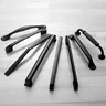 Poignée noire boutons d'armoire de meubles poignées de… – vue 4