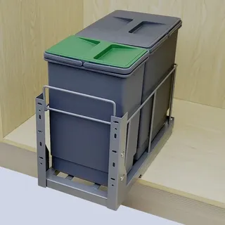 Panier de cuisine caché encastré poubelle avec couvercle armoire grand…
