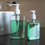Distributeur de savon carré de 200/300ml, bouteille de Lotion de comptoir avec pompe, distributeur de savon liquide de Lotion de salle de bains, bouteille vide rechargeable