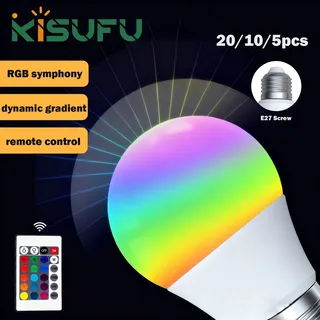 Ampoule LED RGB 16 couleurs E27 AC220V 30W 10W