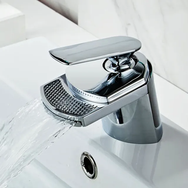 Cascade lavabo en laiton mitigeur de lavabo à poignée… – vue 4