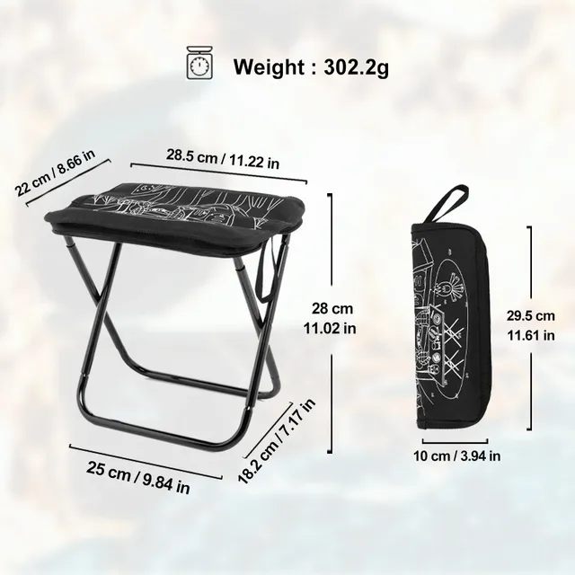 Widesea Tabouret de camping pliable en acier inoxydable – vue 2