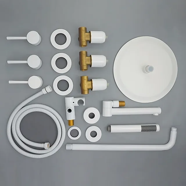 Ensemble de douche blanche dissimulée – vue 6