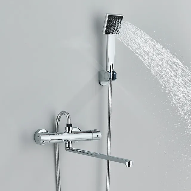 Mitigeur thermostatique mural baignoire douche laiton… – vue 5