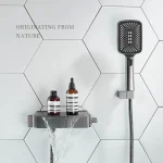 Becola robinet de baignoire minimaliste moderne avec sortie d&rsquo;eau douce et double fonctions de séparation d&rsquo;eau, robinet et pomme de douche